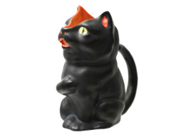 ROYAL BAYREUTH BLACK CAT PORCELAIN WATER PITCHER