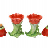 ROYAL BAYREUTH PORCELAIN POPPY SET OF PIN HOLDERS PIC-2
