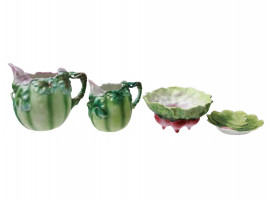 A ROYAL BAYREUTH PORCELAIN SET OF FOUR PIECES