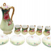A FRENCH LIMOGES PORCELAIN FLORAL CHOCOLATE SET PIC-0