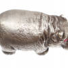 RUSSIAN SILVER HIPPOPOTAMUS FIGURINE W RUBY EYES PIC-5