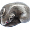 A RUSSIAN SILVER MOUSE FIGURINE WITH RUBY EYES PIC-5