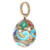 A RUSSIAN SILVER AND ENAMEL EASTER EGG PENDANT PIC-3