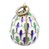 A RUSSIAN SILVER AND ENAMEL EASTER EGG PENDANT PIC-0