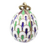 A RUSSIAN SILVER AND ENAMEL EASTER EGG PENDANT PIC-1