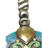 A RUSSIAN GILT SILVER AND ENAMEL SUGAR SPOON PIC-4