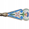 TWO RUSSIAN GILT SILVER & CLOISONNE ENAMEL SPOONS PIC-3