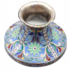 RUSSIAN SILVER & CLOISONNE ENAMEL EGG TRINKET BOX PIC-6