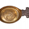A SILVER PLATED RUSSIAN KOVSH WITH IMPERIAL EAGLE PIC-4