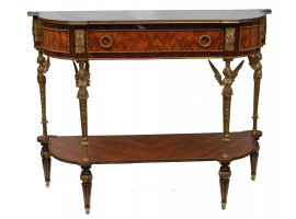 A VINTAGE GEORGIAN WOODEN CONSOLE TABLE