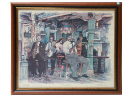 AMERICAN COLOR LITHOGRAPH JAZZ BY TOMMY THOMPSON