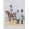 A PAIR OF ANTIQUE RUSSIAN CUIRASSIER LITHOGRAPHS PIC-1