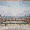 AN 18TH CEN COLOR ENGRAVING OF FRENCH CITY VIEW PIC-1