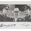 A SOVIET SIGNED PHOTO, TITOV, GAGARIN, KHRUSHCHEV PIC-0