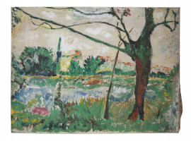 20TH CENTURY OIL LANDSCAPE PAINTING