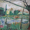 20TH CENTURY OIL LANDSCAPE PAINTING PIC-1