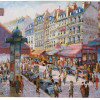 EUROPEAN OIL PAINTING PARIS VIEW SIGNED BY F MAYR PIC-0