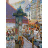 EUROPEAN OIL PAINTING PARIS VIEW SIGNED BY F MAYR PIC-1