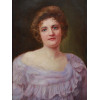 A 19TH CENTURY OIL PAINTING PORTRAIT OF A LADY PIC-1