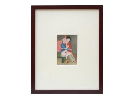 A CHINESE EROTIC SCENE WATERCOLOR PAINTING