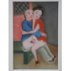A CHINESE EROTIC SCENE WATERCOLOR PAINTING PIC-1