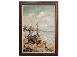 AN ERIC SNIPPE DUTCH OIL ON CANVAS PAINTING