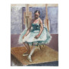 A VINTAGE BALLET DANCER OIL ON CANVAS PAINTING PIC-0