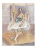 A VINTAGE BALLET DANCER OIL ON CANVAS PAINTING PIC-6