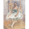 A VINTAGE BALLET DANCER OIL ON CANVAS PAINTING PIC-7