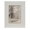 A RUSSIAN PENCIL PAINTING PINES BY ISAAC LEVITAN PIC-0