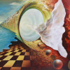 A RUSSIAN SURREAL OIL PAINTING BY DMITRY ZHELTOV PIC-1