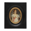 ANTIQUE LADY PORTRAIT MINIATURE SIGNED DUPRE 19 C PIC-0