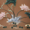 A CHINESE LACQUERED MIXED MEDIA WALL ART PANEL PIC-2