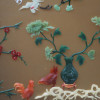 A CHINESE LACQUERED MIXED MEDIA WALL ART PANEL PIC-3