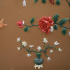 A CHINESE LACQUERED MIXED MEDIA WALL ART PANEL PIC-4