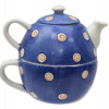 JAZZ CAFE HAND PAINTED CERAMIC TEA POT & CUP SET PIC-1