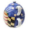 JAZZ CAFE HAND PAINTED CERAMIC TEA POT & CUP SET PIC-2