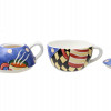 JAZZ CAFE HAND PAINTED CERAMIC TEA POT & CUP SET PIC-4