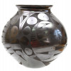 A MEXICAN MATA ORTIZ BLACK WARE POTTERY VASE PIC-2