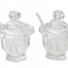 A PAIR OF CRYSTAL BACCARAT FRANCE SUGAR BOWLS PIC-0