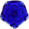 MID CENTURY COBALT BLUE GLASS VASE OR CANDY BOWL PIC-2