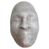 A 20TH CENTURY CAST ALUMINIUM DEATH MASK PIC-0