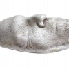 A 20TH CENTURY CAST ALUMINIUM DEATH MASK PIC-1