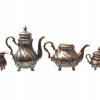 A VINTAGE FEINSILBER AUFLAGE TEA & COFFEE SET PIC-4