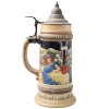 A VINTAGE GERMAN CERAMIC BEER STEIN PIC-0