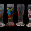 LOT OF FOUR HAND DECORATE RITZENHOFF BEER GLASSES PIC-0