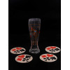 LOT OF FOUR HAND DECORATE RITZENHOFF BEER GLASSES PIC-2