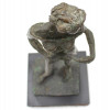 A BRONZE STATUE OF A DANCER WOMAN IN A DRESS PIC-4