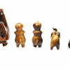 A LOT OF 5 HAND-CARVED TIGER EYE ANIMAL FIGURINES PIC-3