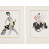 TWO ANTIQUE EROTIC COLOR LITHOGRAPHS BY CLARK FAY PIC-0